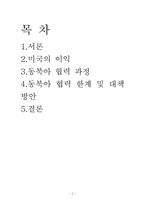 미국의 대동북아 정책을 통한 이익과 그에 따른 동북아의 대응-2