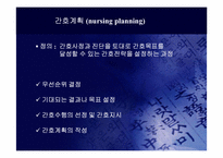 간호과정이론-(간호과정의 개요->간호사정->간호진단->간호계획->간호 수행->간호평가 요약)-11