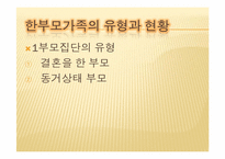 [가족복지론] 한부모 가족-5