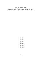 가정과 청소년교육(청소년기 부모-자녀관계의 형태 및 특징)-1