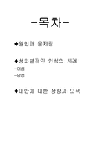 [여성학] 남녀 성차별적인 인식의 차이-2