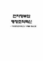 [전자정부] 전자정부와 행정조직혁신 -지방행정조직혁신의 사례를 중심으로-1