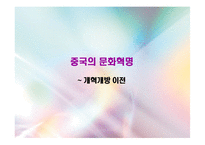 [경제사] 중국의 문화혁명-1