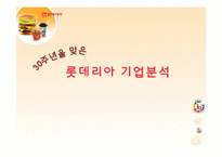[국제경영] 롯데리아 기업분석-1