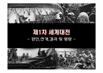 제 1차 세계대전 원인,전개,결과 및 영향-1