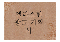 엘라스틴 광고기획서-1
