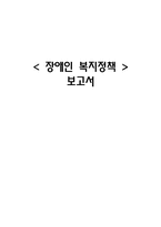 [사회정책론] 장애인 고용정책 문제점 해소방안-1