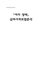 [사회복지실천기술론] 여자 정혜 심리사회모델 분석-1