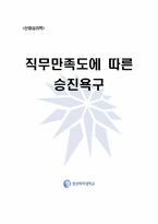 [산업심리] 직무만족도에 따른 승진욕구-1