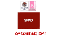 [의류학과패션마케팅] 스파오(SPAO) 시장 조사 분석-1
