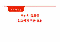 [조직행위론] 이상적 동조를 일으키기 위한 조건-1