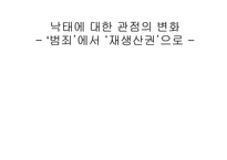 [법여성학] 낙태에대한 관점의 변화(범죄에서 재생산권으로)-1