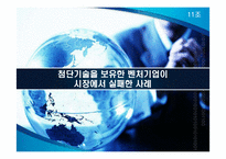 첨단기술을 보유한 벤처기업이 시장에서 실패한 사례-1