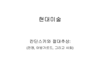 [현대미술] 칸딘스키와 절대추상(전쟁, 아방가르드, 그리고 사회)-1