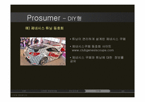 [소비자정보론] Prosumer 프로슈머 의 유형별 분석-14