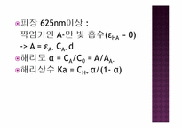 [물리화학실험] 가시광선 분광기를 이용한 약산의 해리상수의 결정-8