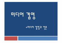 미디어 겸영 레포트-1