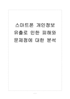 [스마트폰]스마트폰 개인정보 유출로 인한 피해와 문제점에 대한 분석-1