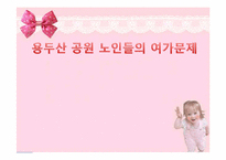 [사회복지론] 용두산 공원 노인들의 여가문제-1