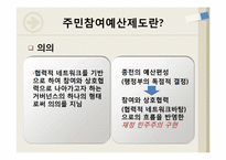 [재무행정] 주민참여예산제도-4