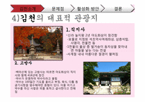 [한국지리] 관광도시로써 김천의 문제점, 활성화 방안-8