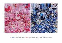 [색채학] 남,녀가 색채로 구별하여 사용하는 물건과 대상비교-2