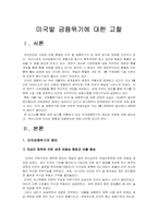 [국제경제]미국 금융위기에 대한 고찰 및 우리의 대응방안-2