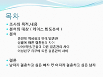 [자료분석론] 현재 대학생들의 연애와 결혼관에 관한 분석-2