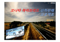 [재무관리] 쏘나타 하이브리드 신차판매 프로젝트-1