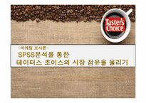 [마케팅조사] SPSS분석을 통한 테이터스 초이스의 시장 점유율 올리기-1