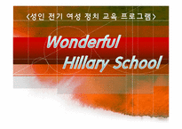 [여성교육]성인 전기 여성 정치 교육 프로그램 기획안-1