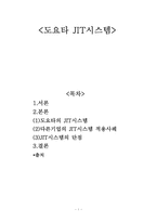 도요타 Toyota JIT 시스템-1