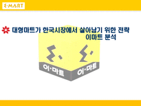 [마케팅] 대형마트가 한국시장에서 살아남기 위한 전략 -이마트 분석-1