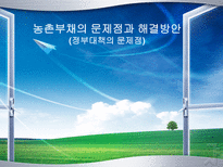 농촌부채의 문제점과 해결방안(정부대책의 문제점)-1