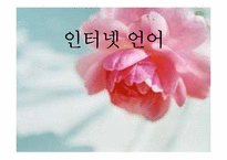 인터넷 언어 레포트-1