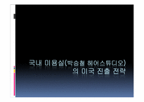 [국제경영학] 국내 미용실(박승철 헤어스튜디오)의 미국 진출 전략-1
