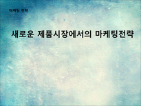새로운 제품시장에서의 마케팅전략-1