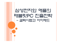 [태블릿PC] 삼성전자와 애플의 태블릿PC 진출전략 - 갤럭시탭과 아이패드 PPT자료-1