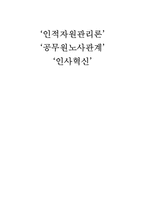 [인적자원관리] 중앙인사위원회 설립을 통한 인적자원관리와 공무원노사관계,인사혁신-1