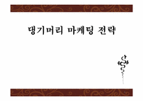 [마케팅] 댕기머리 마케팅 전략-1