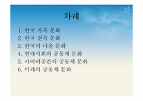 [한국가족생활문화] 한국의 공동체(共同體) 문화-2