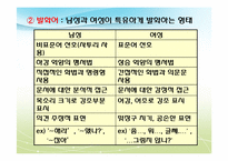 [언어학]남녀 성별에 따른 언어의 특징 및 사례-7