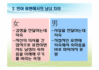 [언어학]남녀 성별에 따른 언어의 특징 및 사례-10