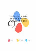 [경영학] CJ 기업을 중심으로 살펴본 기업의 사회적책임(CRS)-사회공헌부분을 중심으로-1