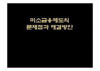 [경제학] 미소금융제도의 문제점과 해결방안-1