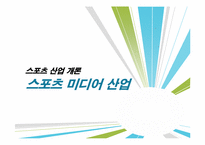 [스포츠 산업개론] 스포츠 미디어산업의 현황과 발전방향-1