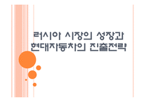 [현대자동차] 러시아 시장의 성장과 현대자동차의 진출전략 PPT자료-1