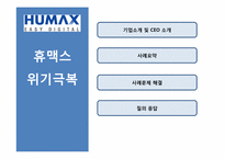 [조직관리론] 휴맥스 위기극복 사례-2