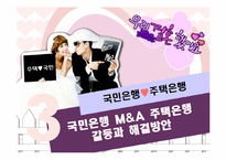 [조직문화] 국민은행 M&A 주택은행 갈등과 해결방안-1