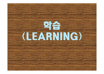 [조직행동론] 학습이론-1